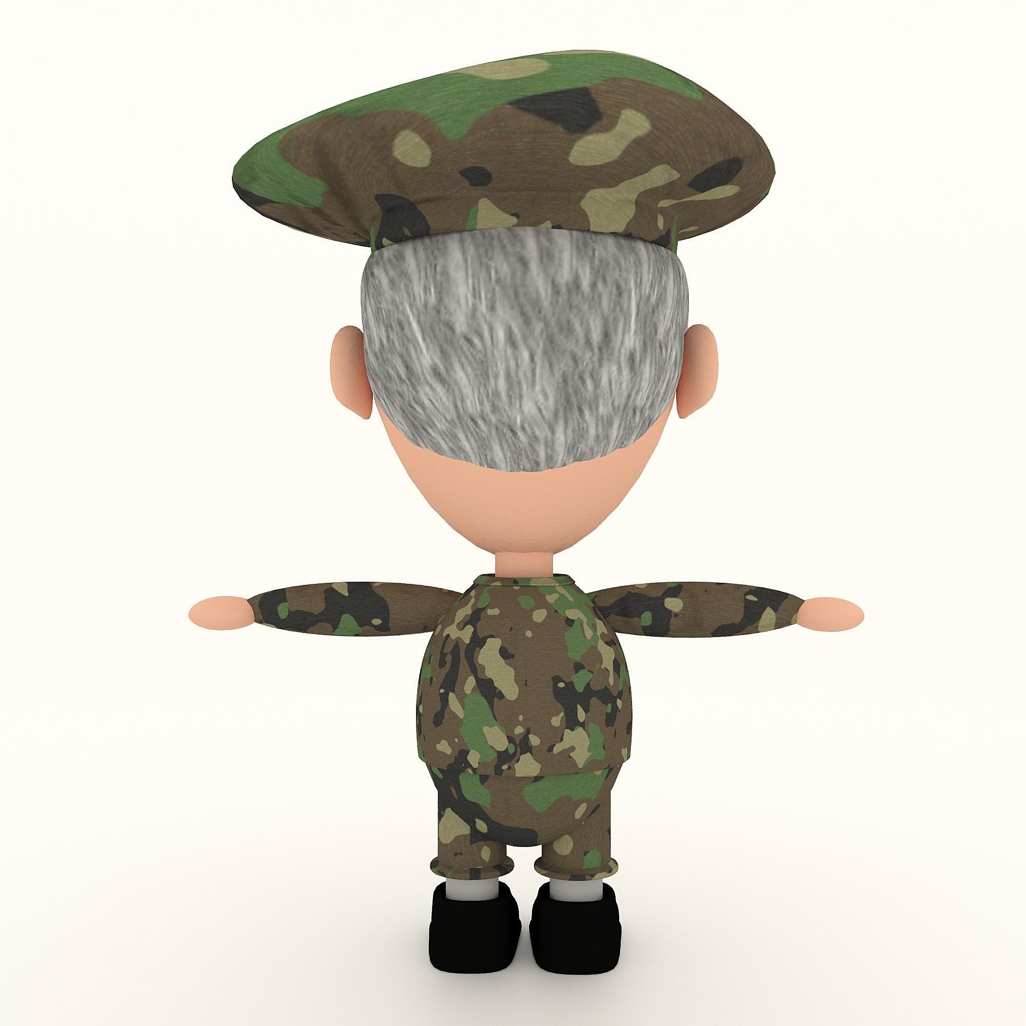 3D model Man soldier game ready character Low-poly 3D model VR / AR ...