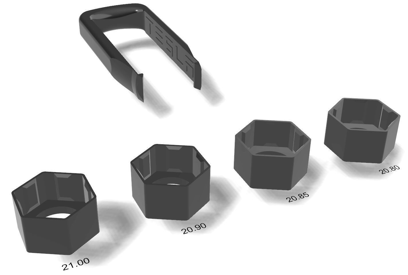 mjs2302 Tesla lug nut covers 3D print kit 3D model 3D printable CGTrader