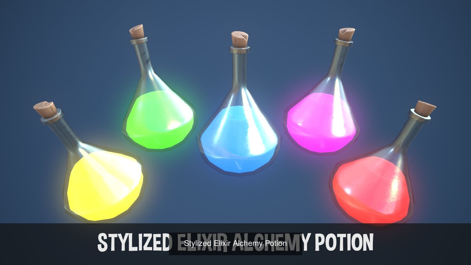 Stylized Alchemy Potions Pack 3D Model Collection | CGTrader