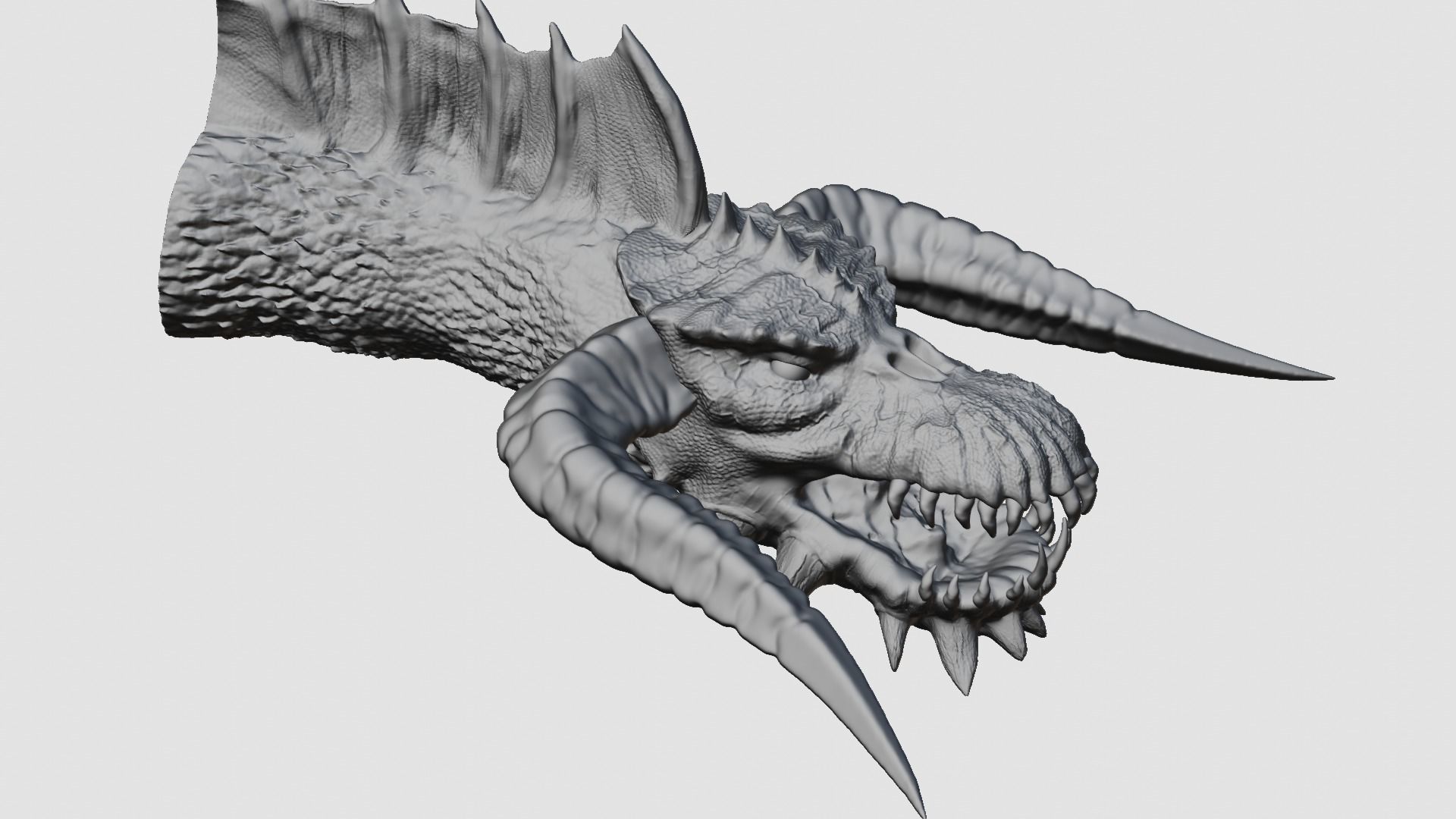 Dragon Head Art 3D model 3D printable CGTrader