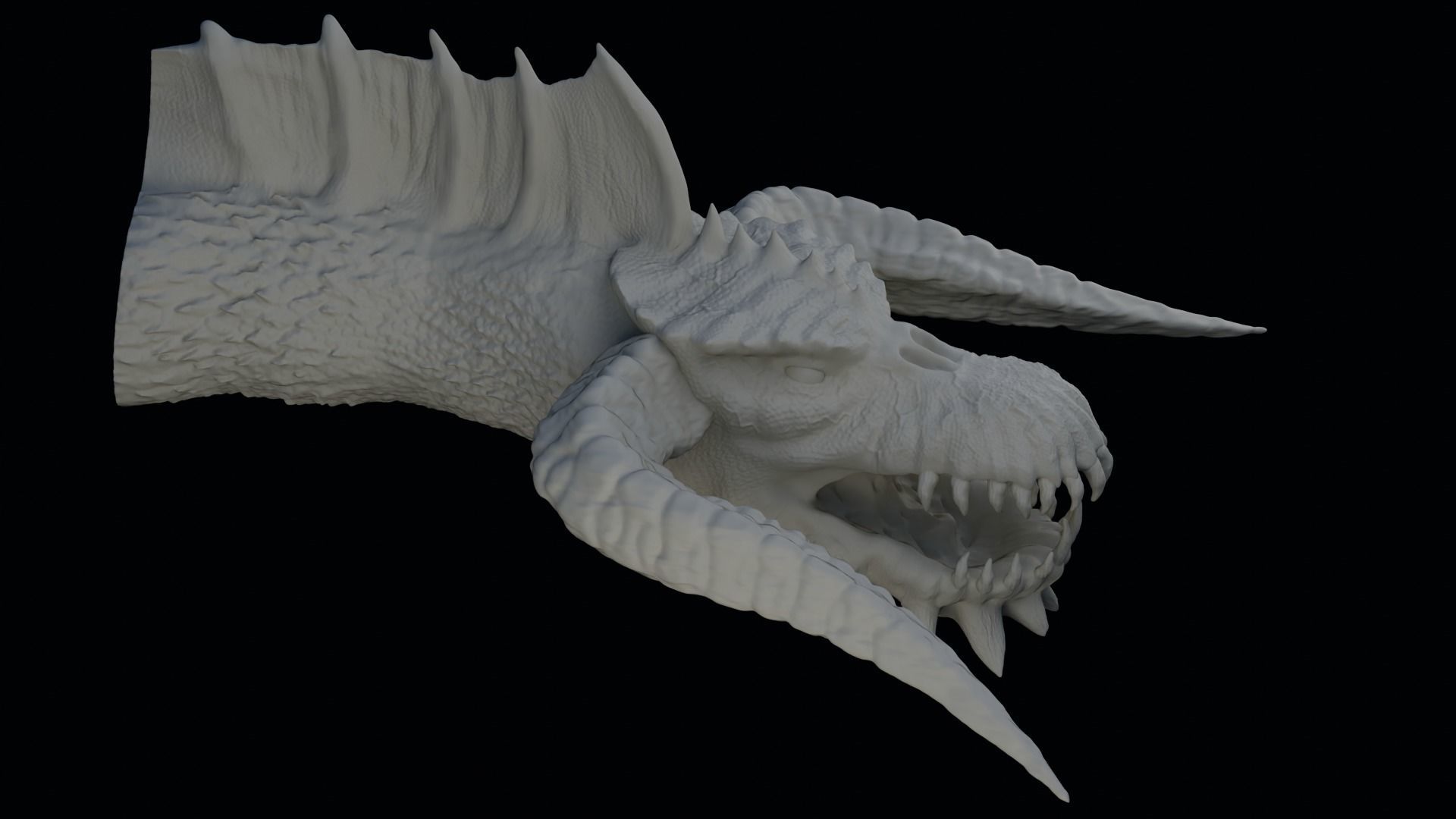 Dragon Head Art 3D model 3D printable CGTrader
