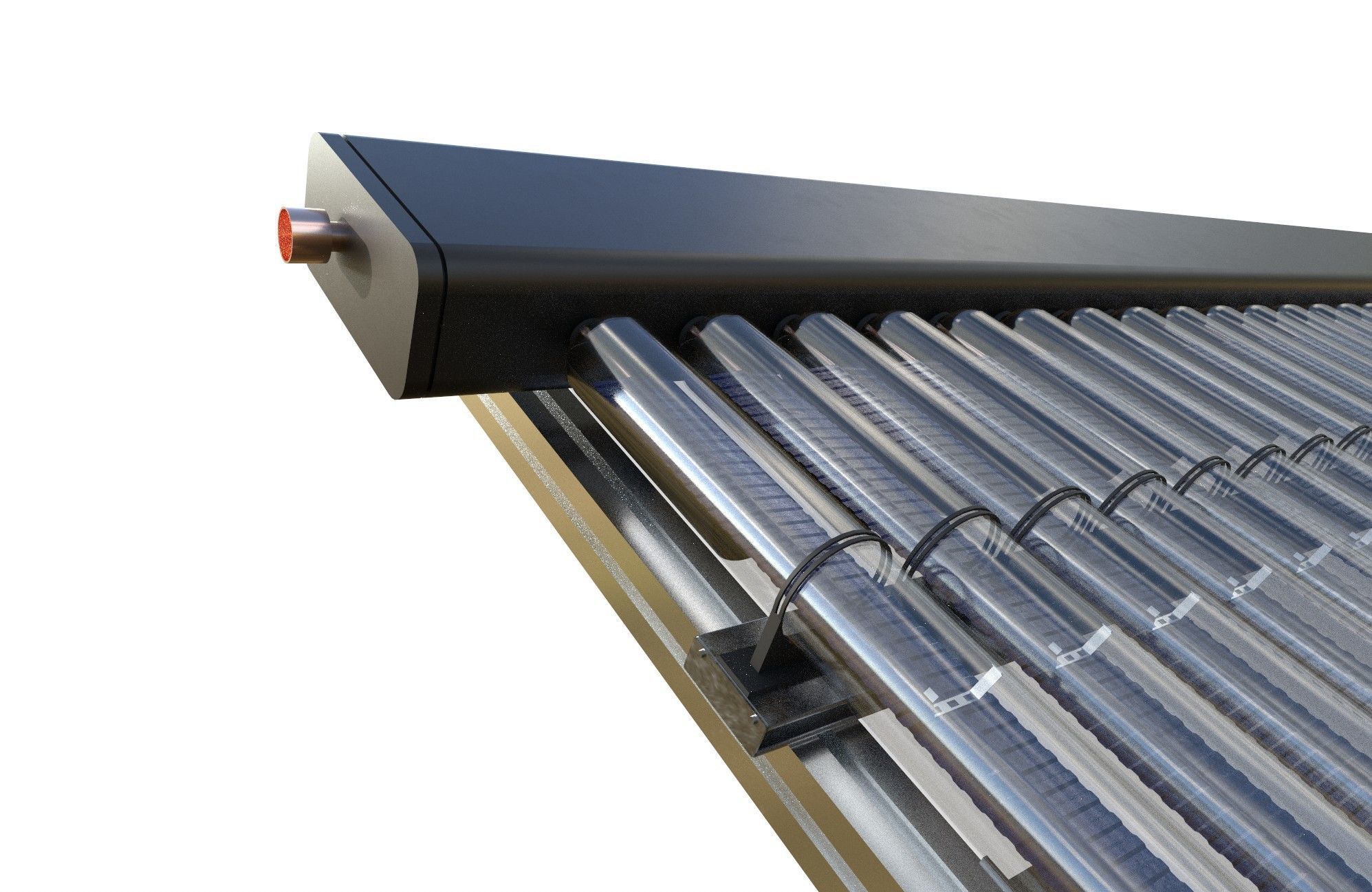 Vacuum Tube Solar Collector 3D model CGTrader