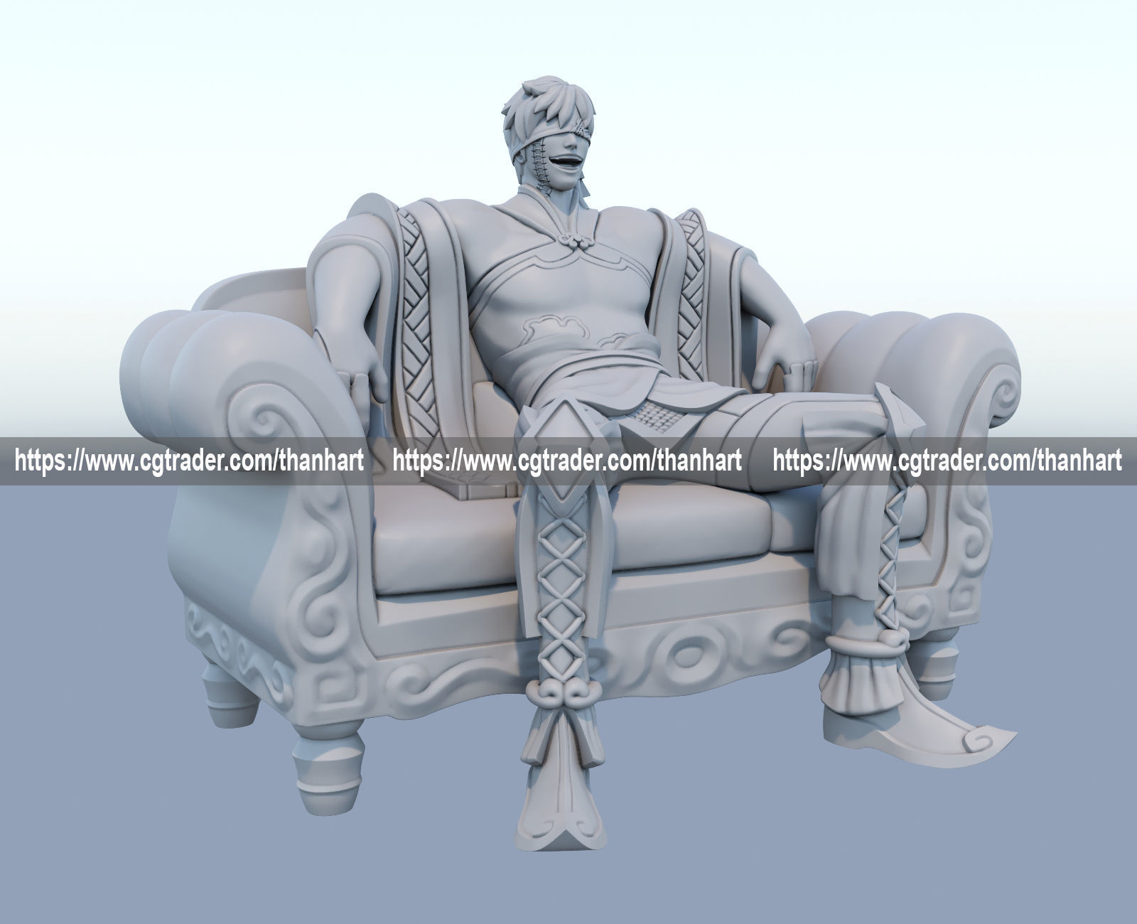 Qin Shi Huang 3d print model from record of ragnarok 3D model 3D printable | CGTrader