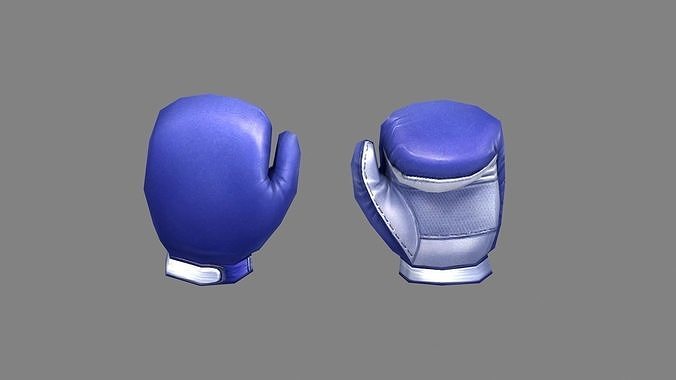 3D model Cartoon blue boxing glove VR / AR / low-poly | CGTrader