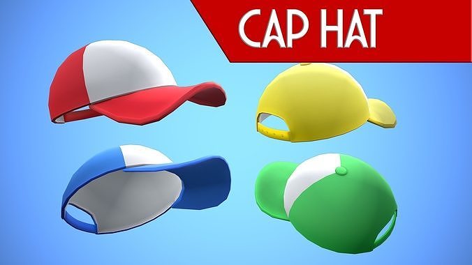 3D model CAP HAT CARTOON STYLIZED VR / AR / low-poly | CGTrader