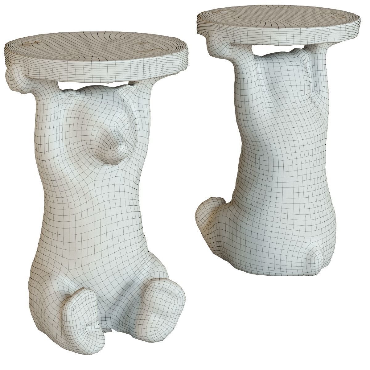 Side Table Animal Bear 3D model CGTrader