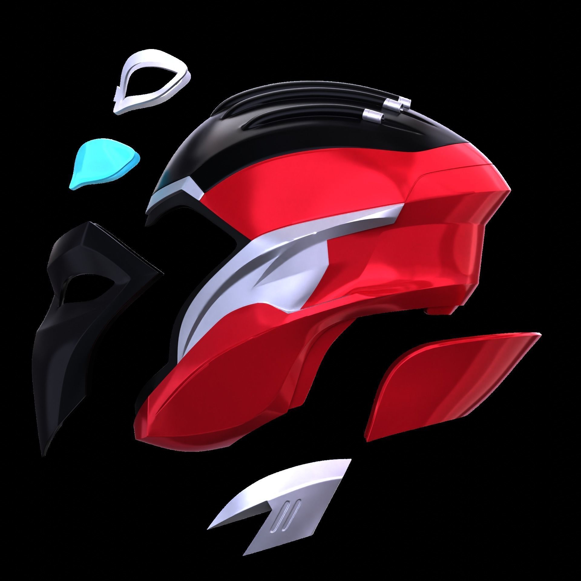 Ironheart Helmet 3D printable model Interior details 3D model 3D