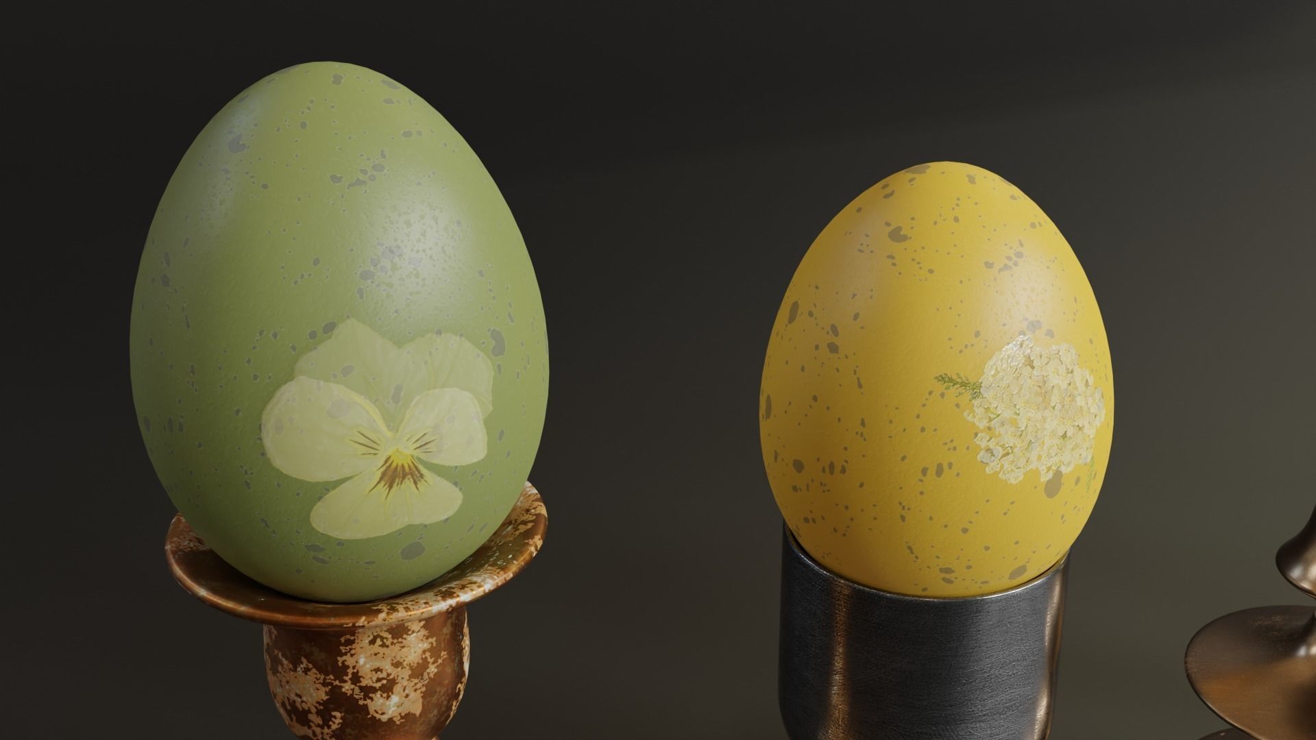 Easter Egg Candlesticks 3D model CGTrader