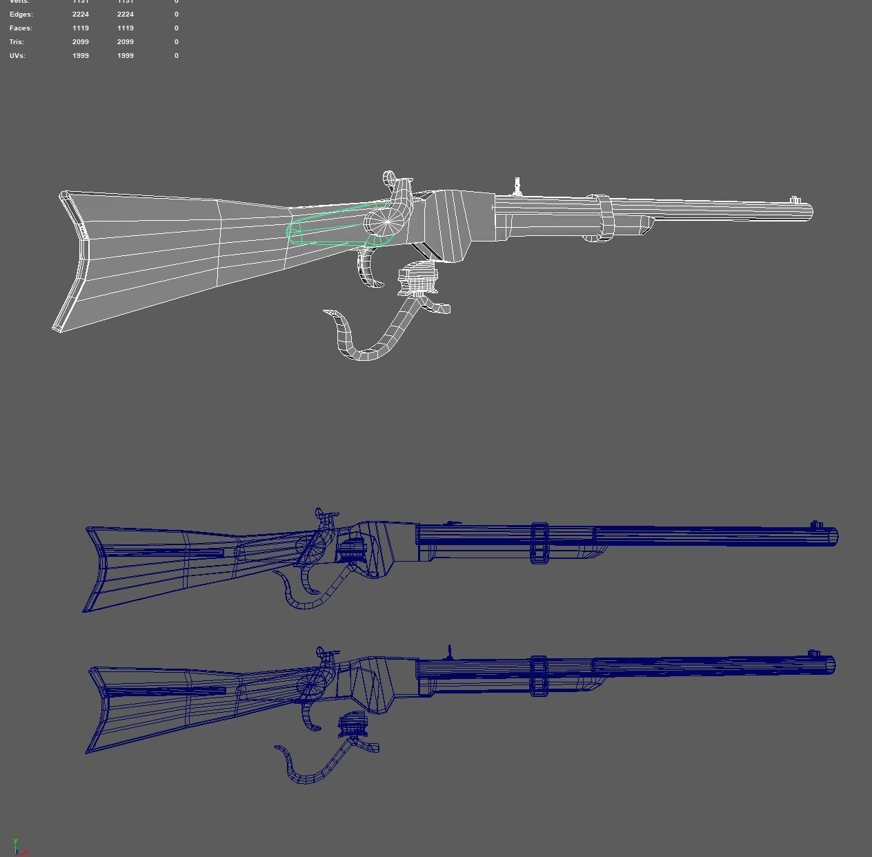 3D model Spencer repeating rifle VR / AR / low-poly | CGTrader