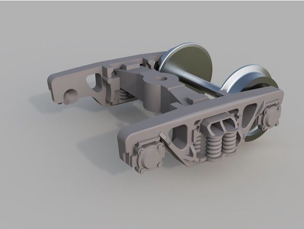 HO scale model of a train bogie free 3D model 3D printable | CGTrader