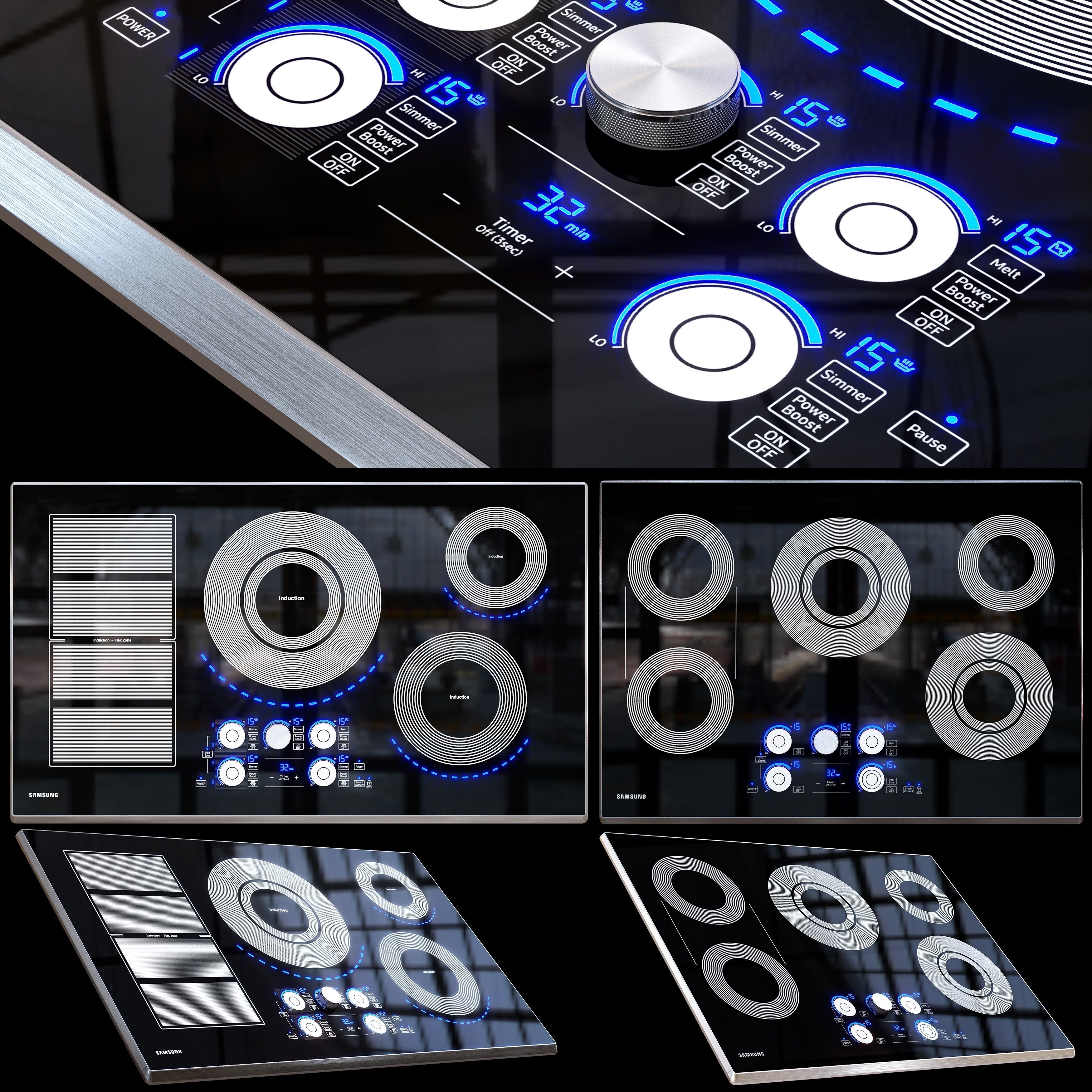 3D model samsung cooktop and range VR / AR / lowpoly CGTrader