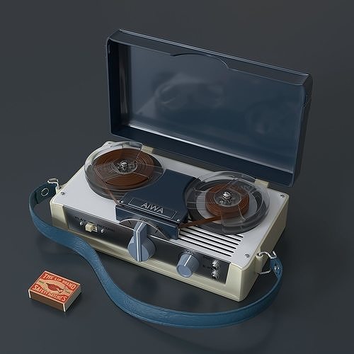 Vintage portable tape recorder 9 3D model CGTrader