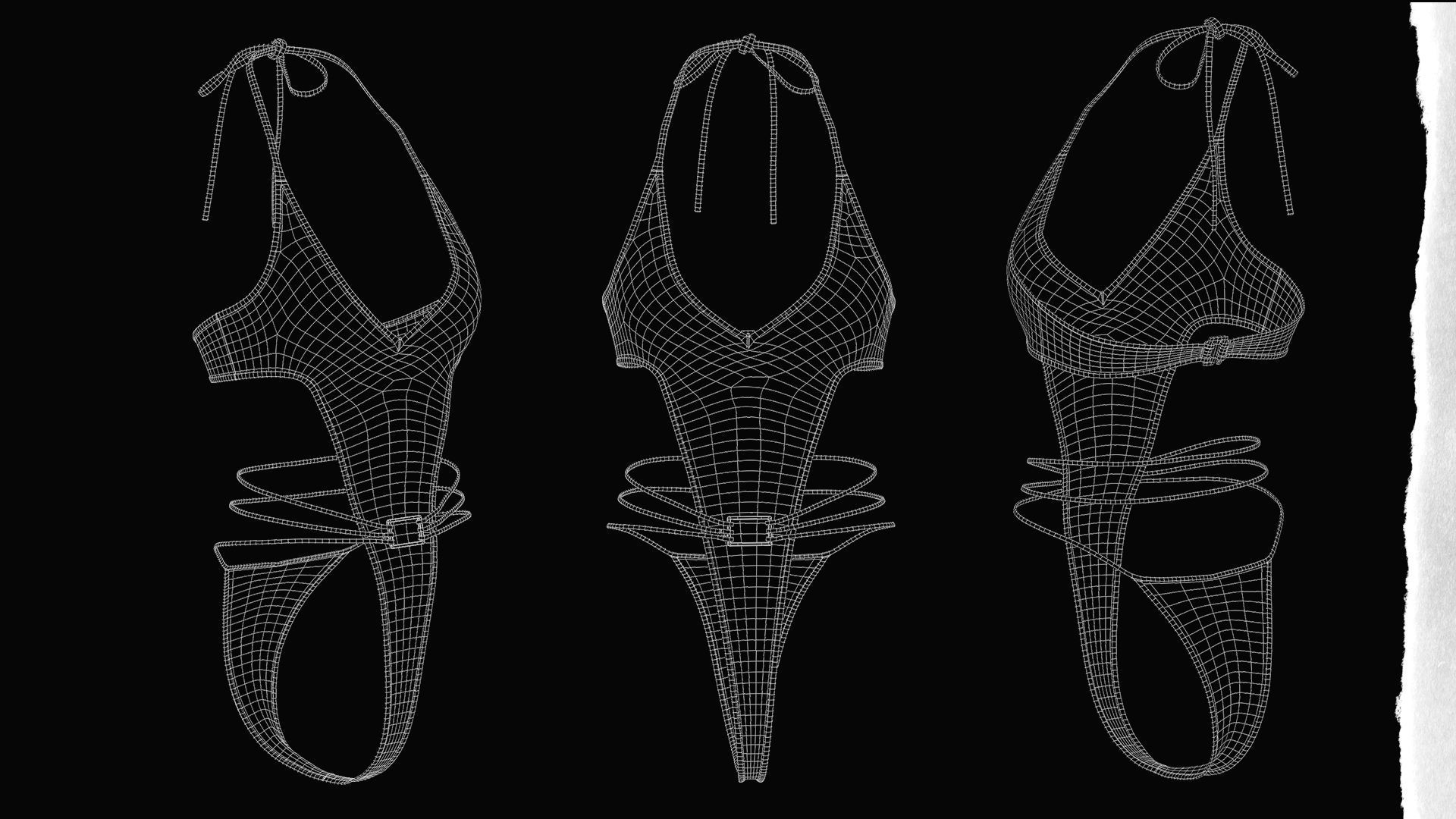 3D model One Piece Bikini 10 VR / AR / lowpoly CGTrader