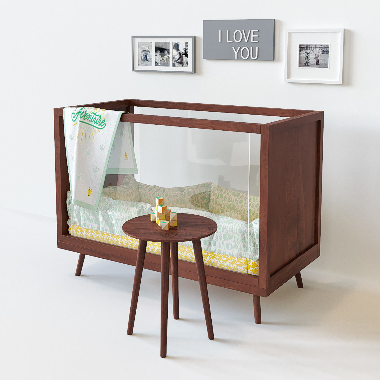 Acrylic crib 3D model CGTrader