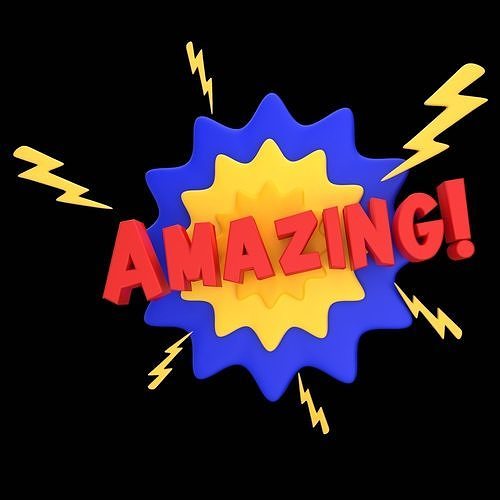 amazing word for game 3D model CGTrader