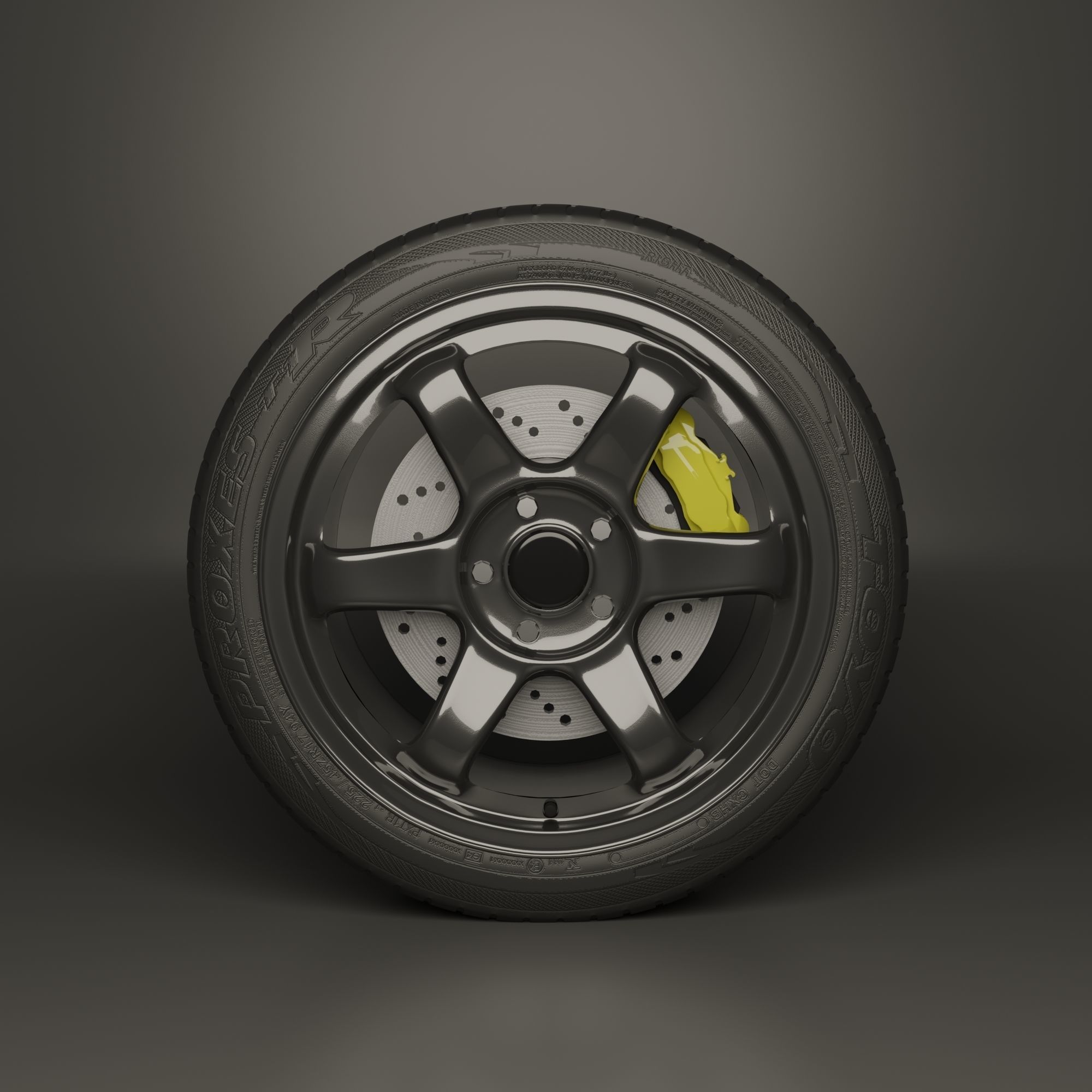 6 spoke sport racing car rim free 3D model | CGTrader