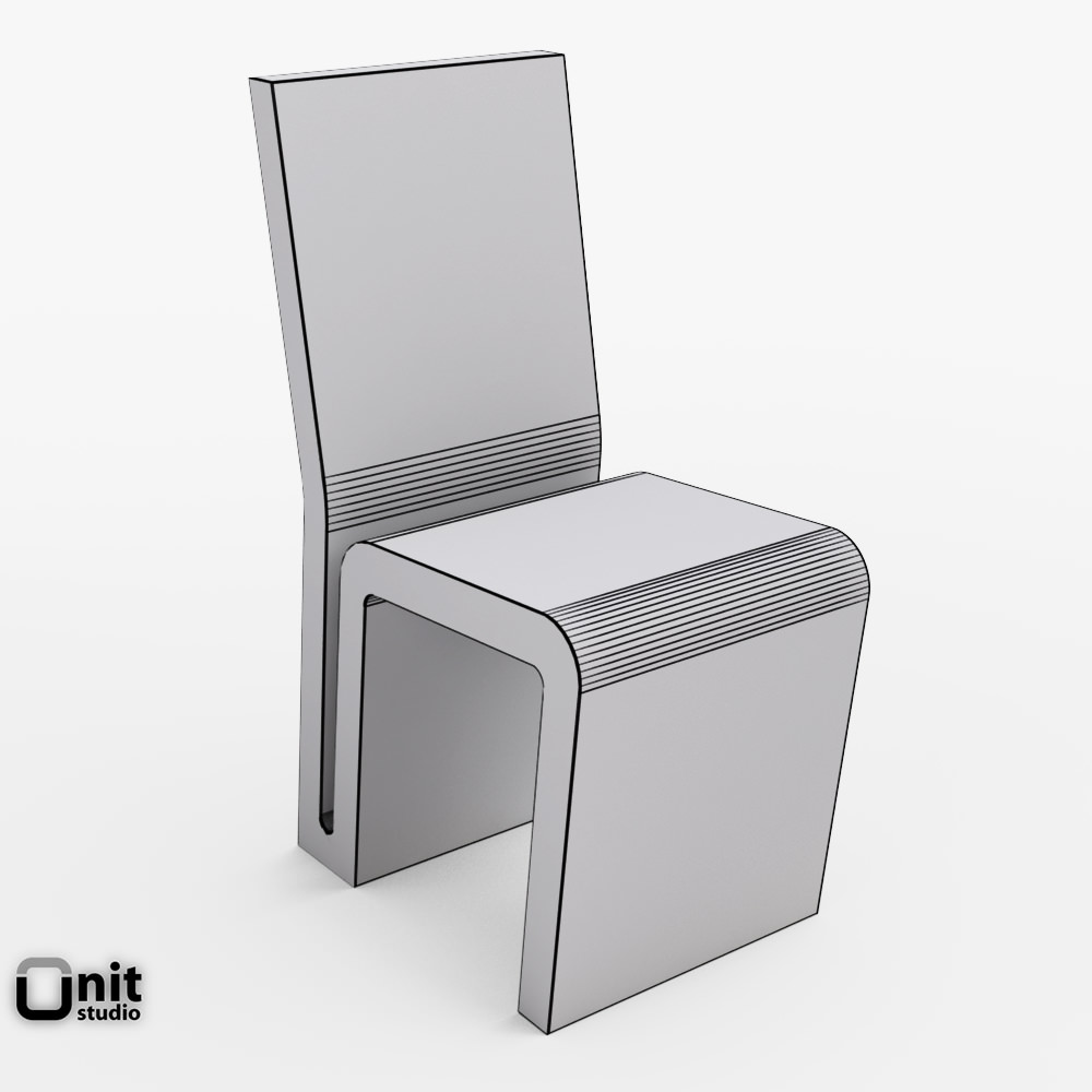 Vitra Easy edge Side Chair by Frank O Gehry 3D model CGTrader