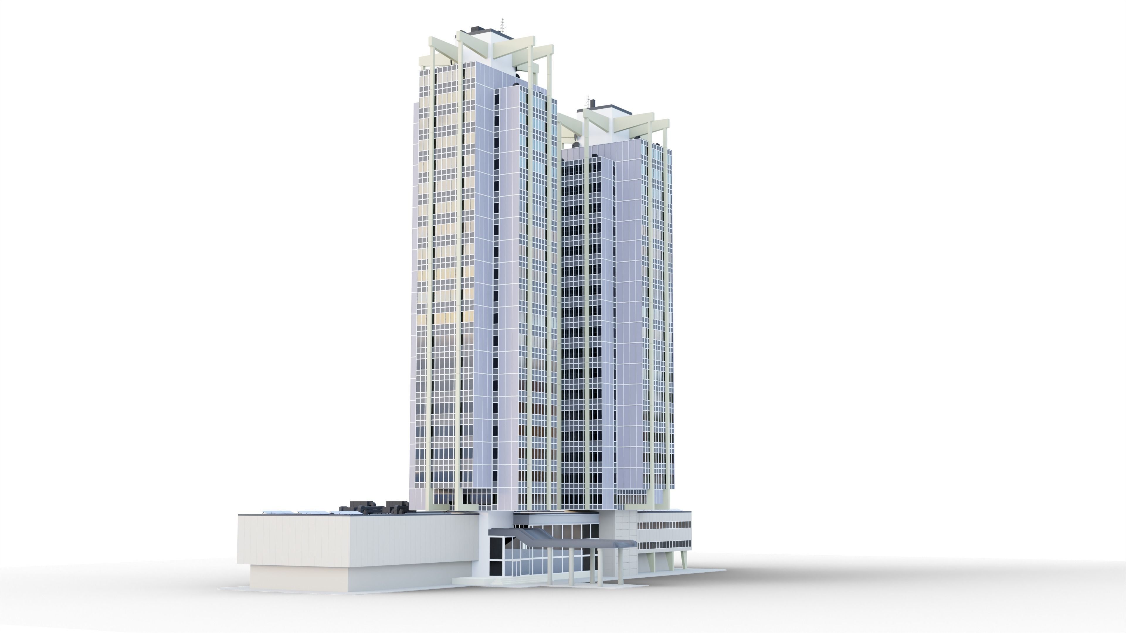 Fresh Look at 3D Model Eastern European Building 004 Vr Ar Low Poly