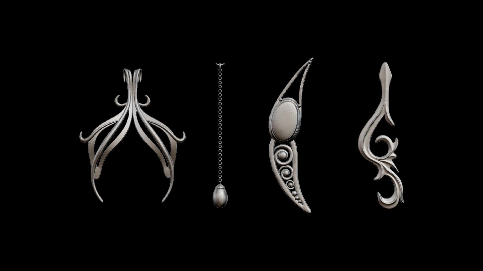 45 Zbrush Decorative Ornaments 3D model CGTrader