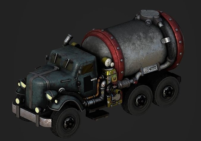 3D model Truck realistic stylised 4K PBR GameReady with LOD VR / AR