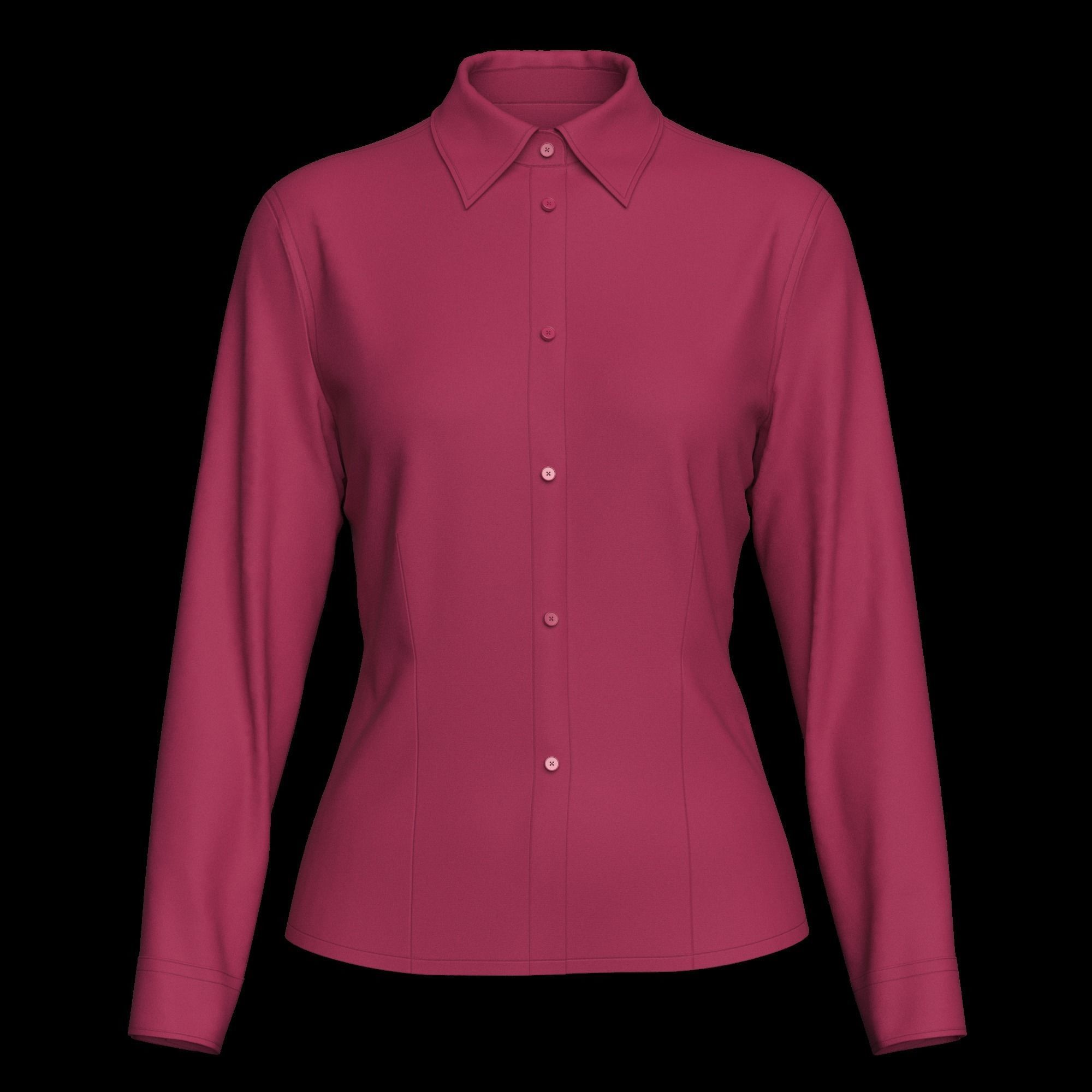 Women Formal Shirt Design 3D model CGTrader