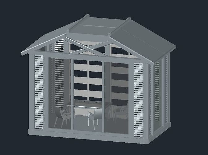 Gazebo house 3D model 3D printable | CGTrader