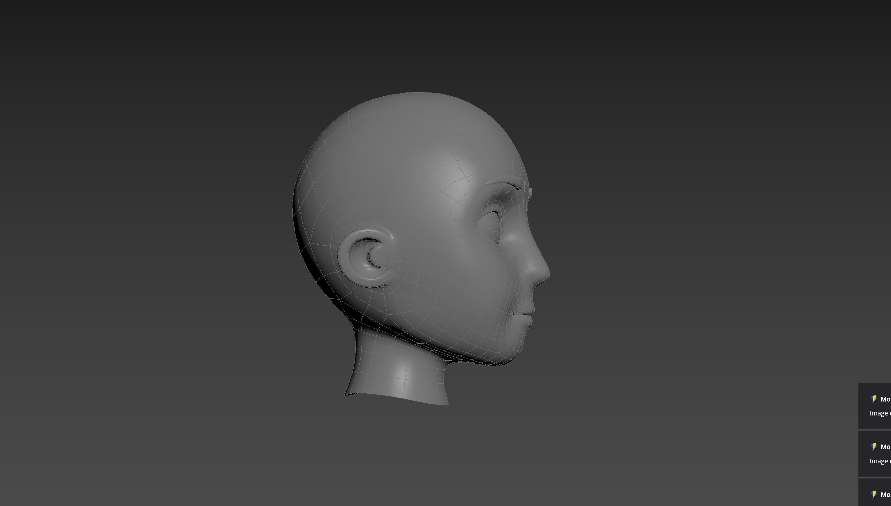 Prop225 Base Head Mesh 3D model CGTrader