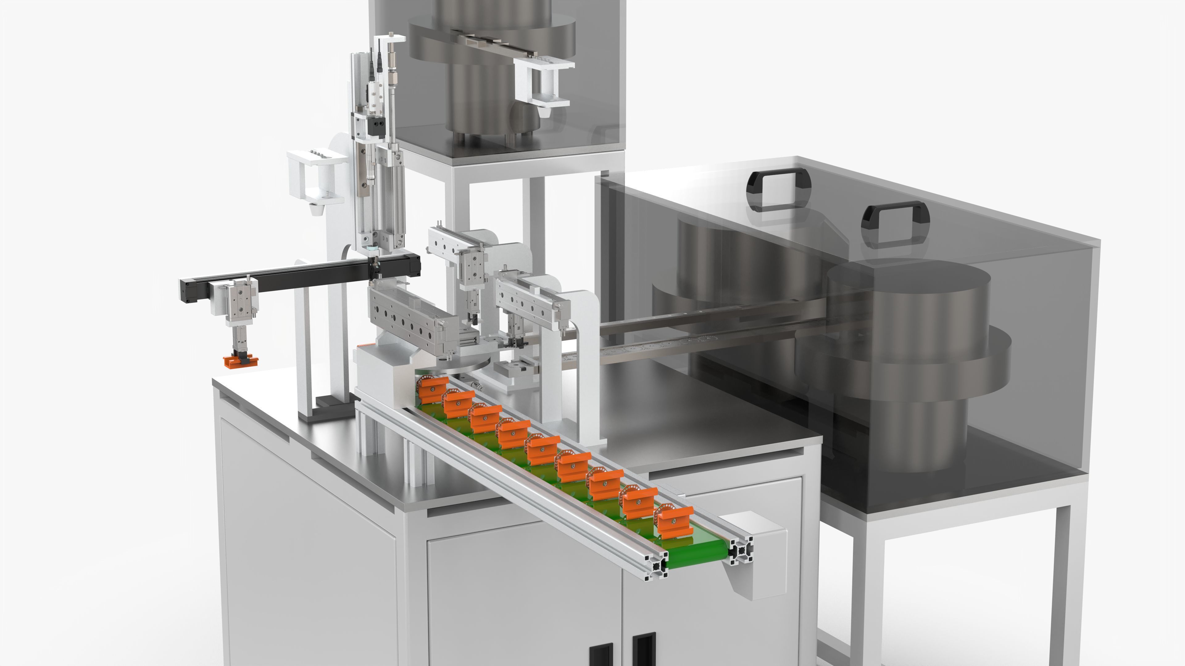 Automatic Nut Washer Bolt Assembly Machine 3D model CGTrader