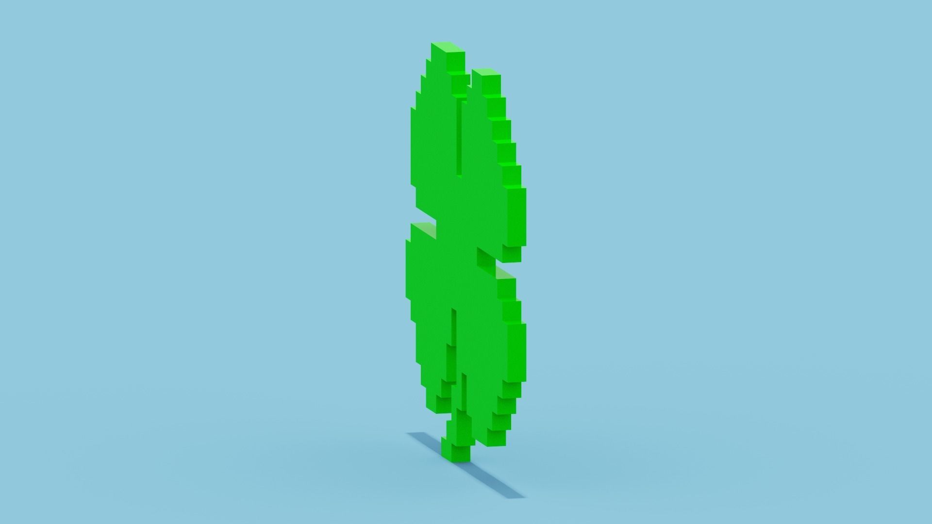 3D model Pixel Clover VR / AR / lowpoly CGTrader