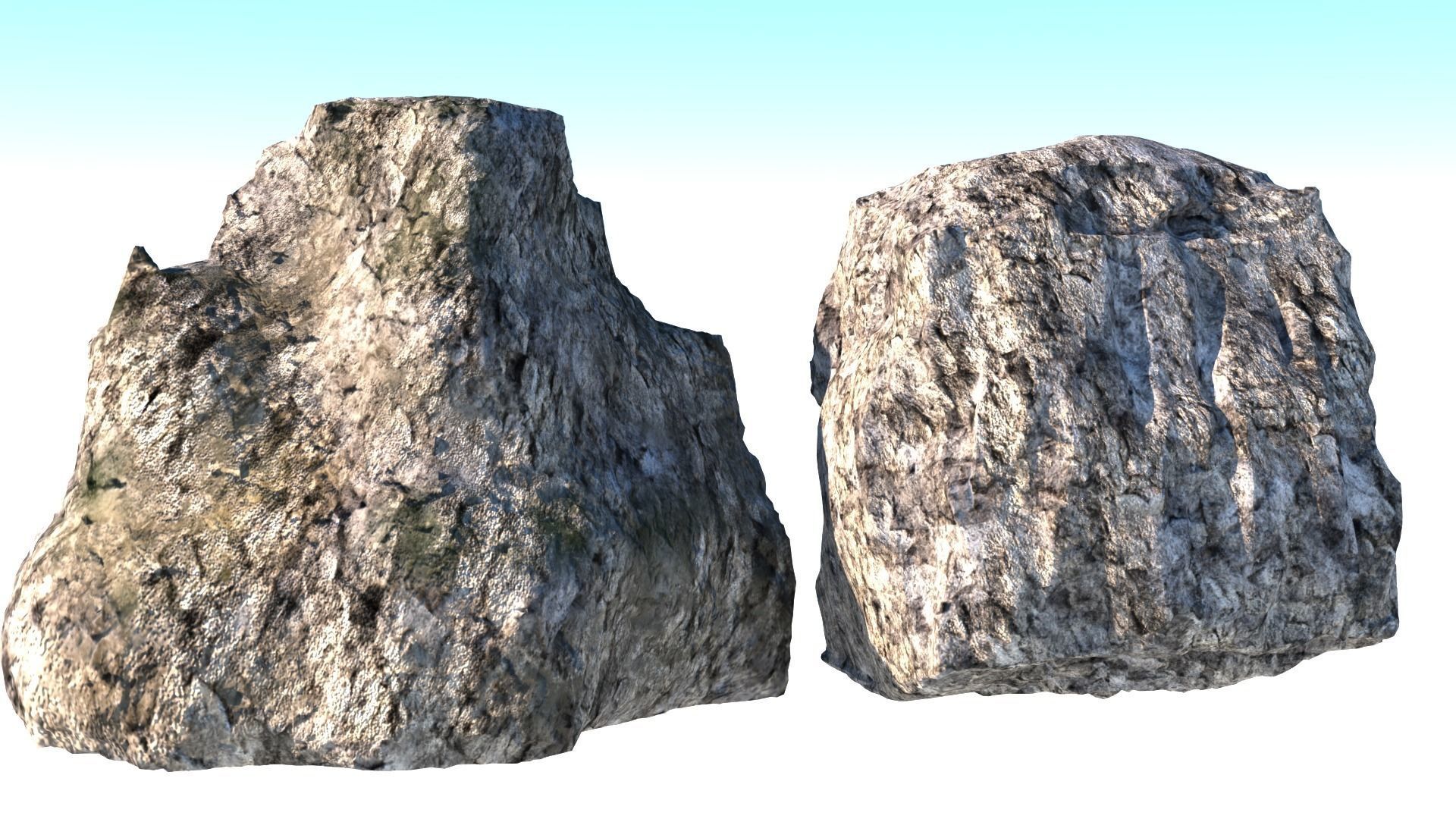 two Cliff pack free 3D model | CGTrader