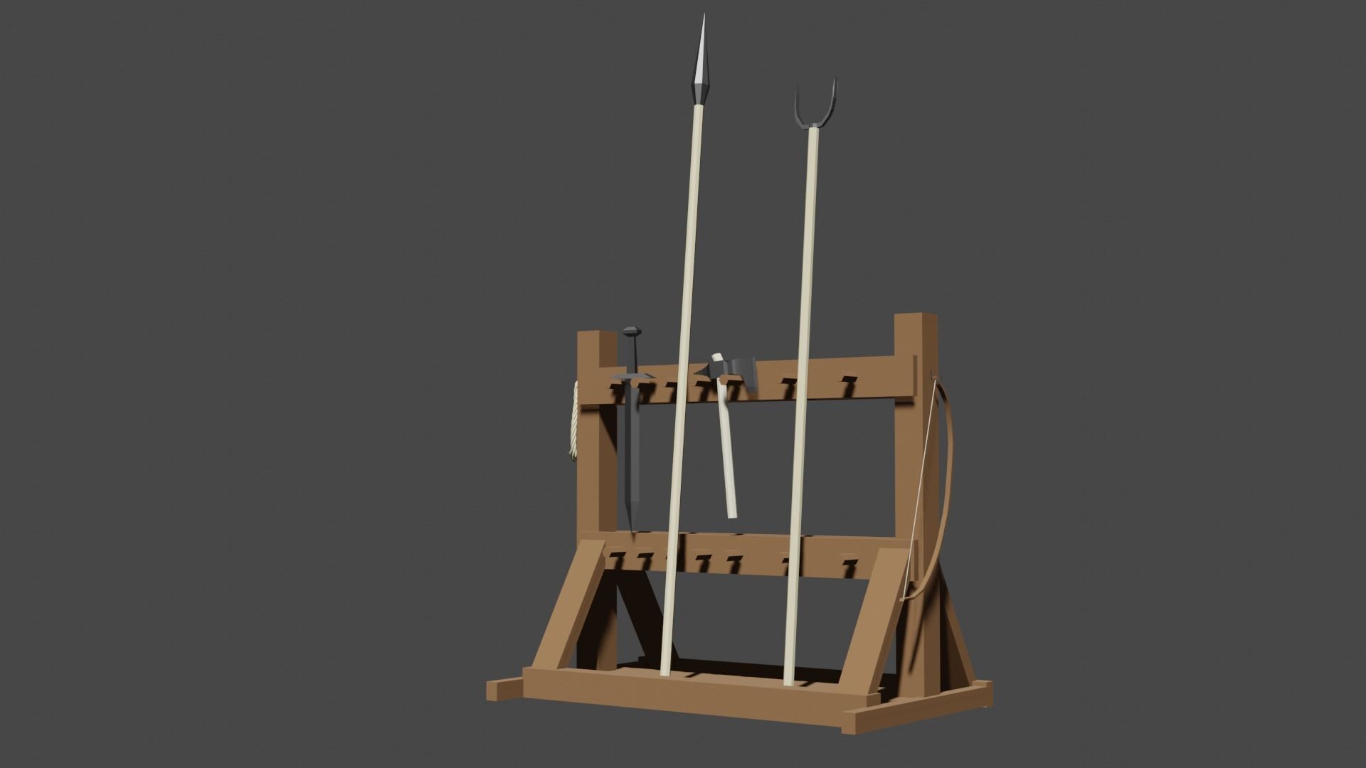 3D model Low Poly Weapon Rack VR / AR / low-poly | CGTrader