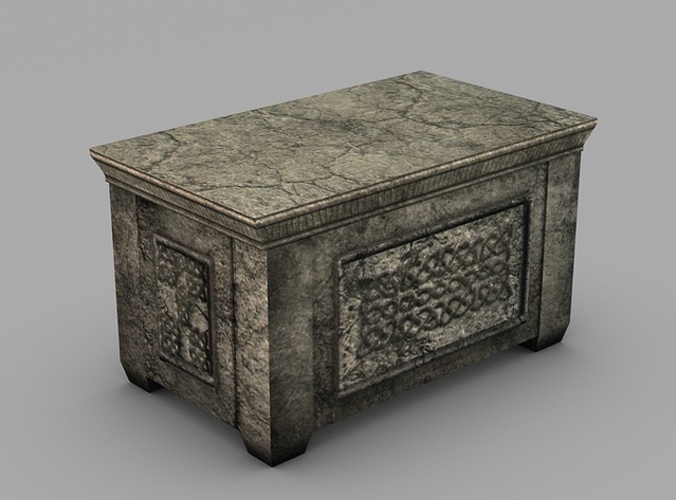 3D model Ancient stone ark storage box VR / AR / lowpoly MAX OBJ 3DS