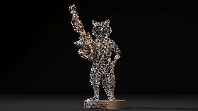 Rocket Raccoon 3D model 3D printable | CGTrader
