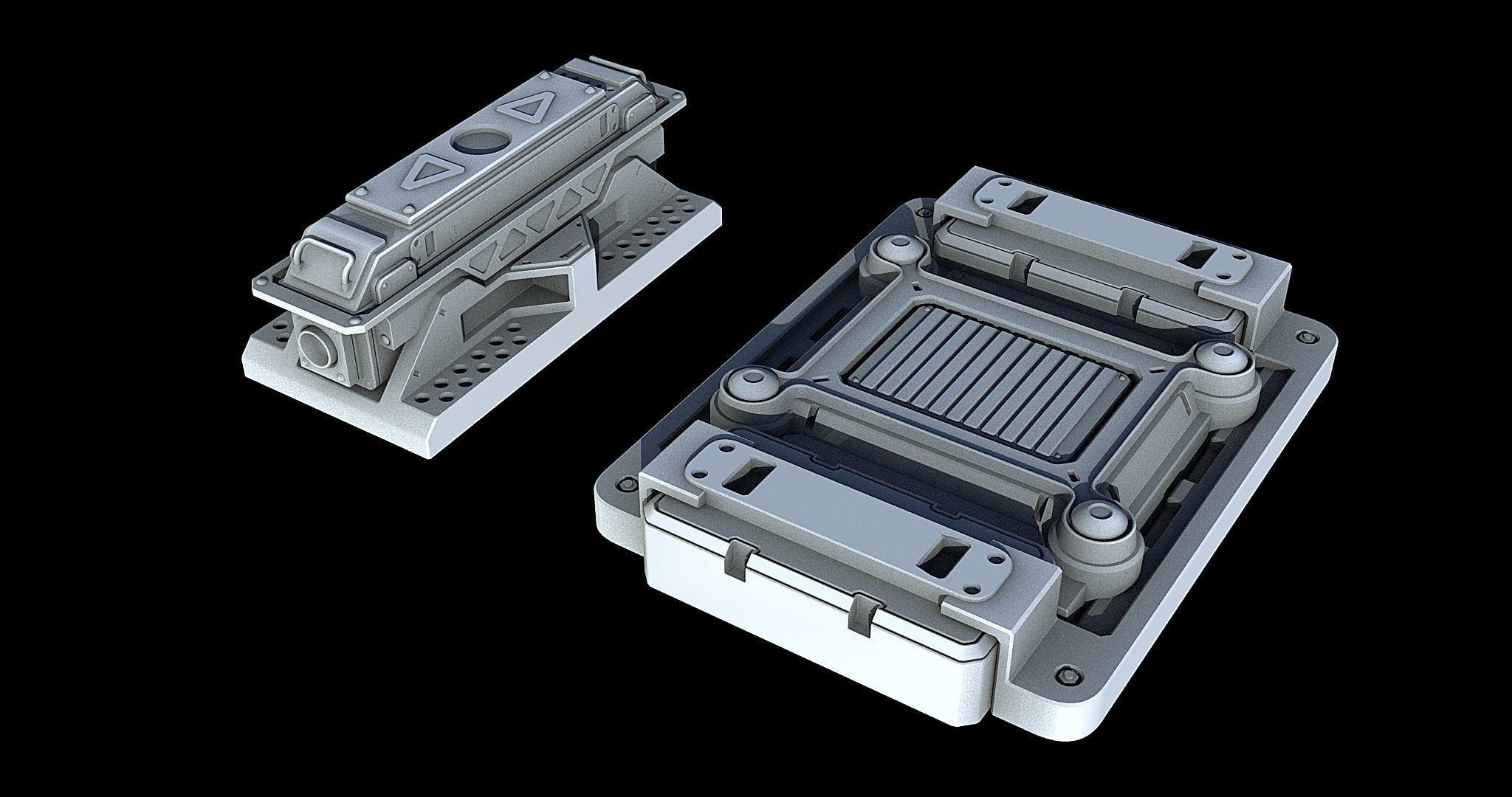 Sci-Fi KitBash and Props Pack Part four 3D model | CGTrader