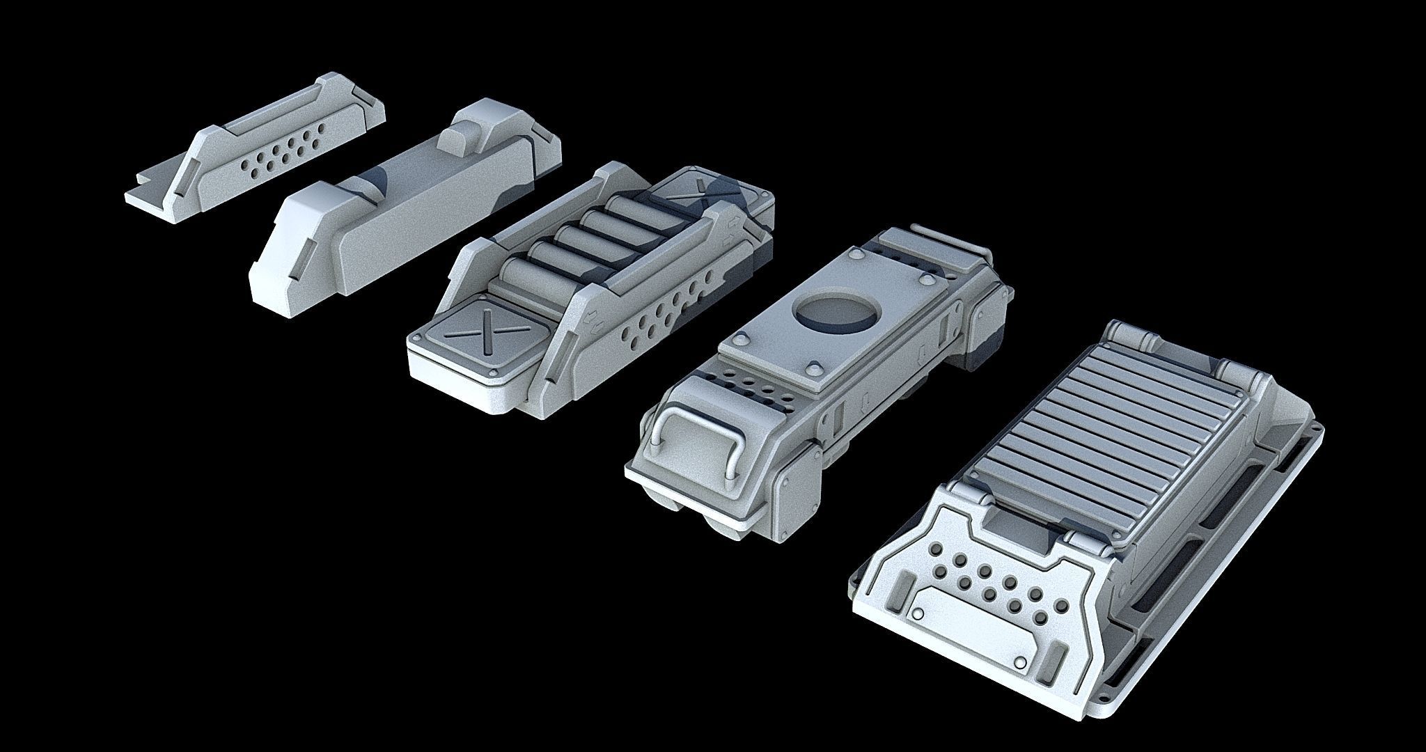 Sci-Fi KitBash and Props Pack Part four 3D model | CGTrader