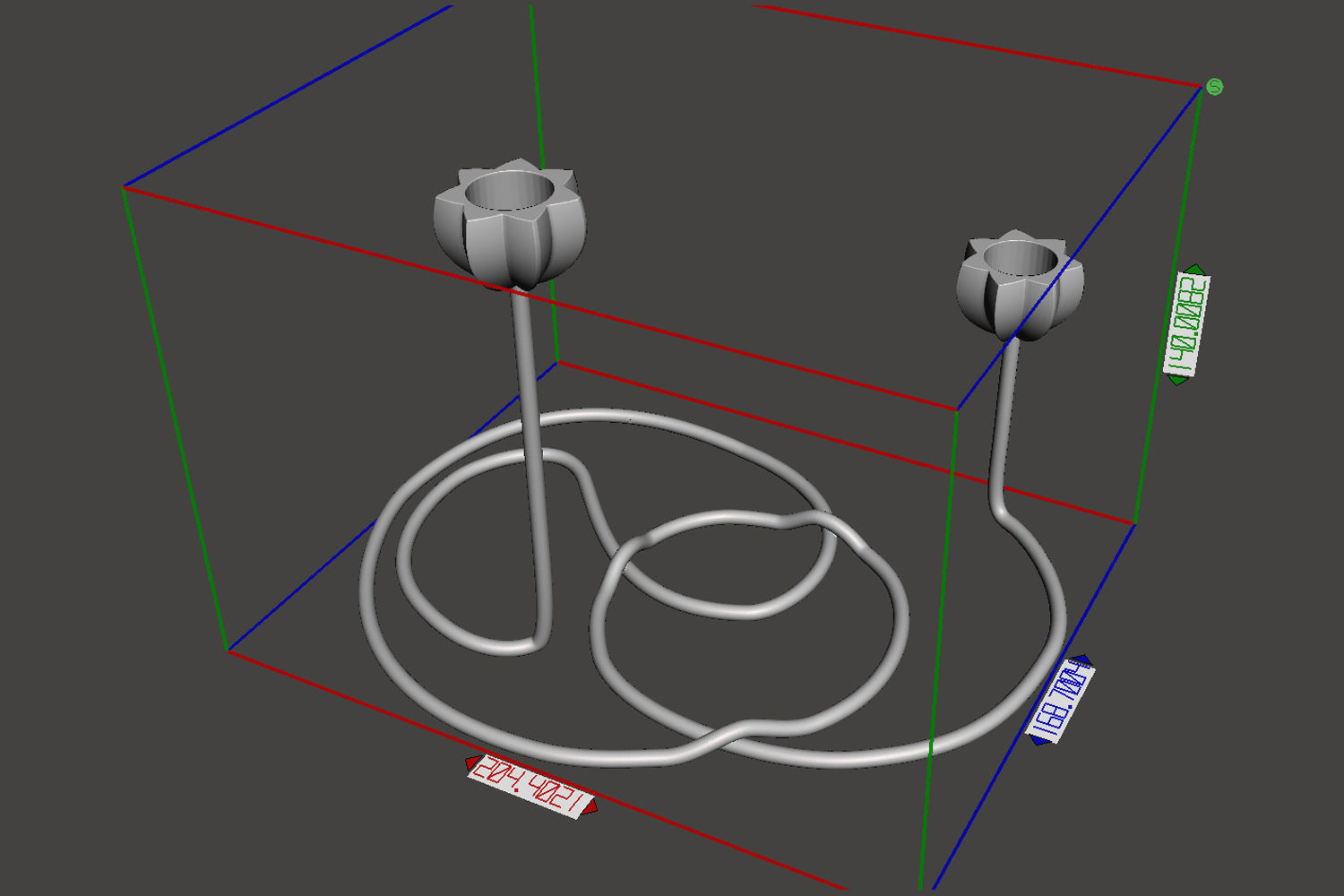 Rope Candelabrum 3D Printing Candle Holder 3D model 3D printable | CGTrader