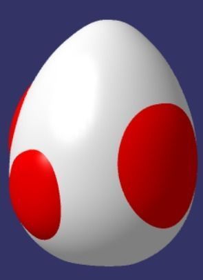 Yoshi egg 3d print model 3D model 3D printable | CGTrader