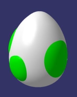 Yoshi egg 3d print model 3D model 3D printable | CGTrader