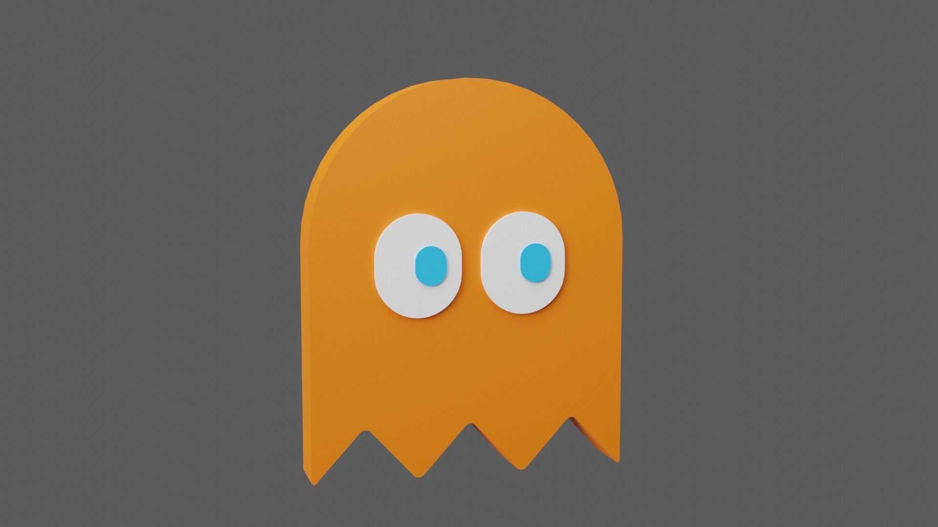 3D model Pacman Ghost Clyde VR / AR / low-poly | CGTrader