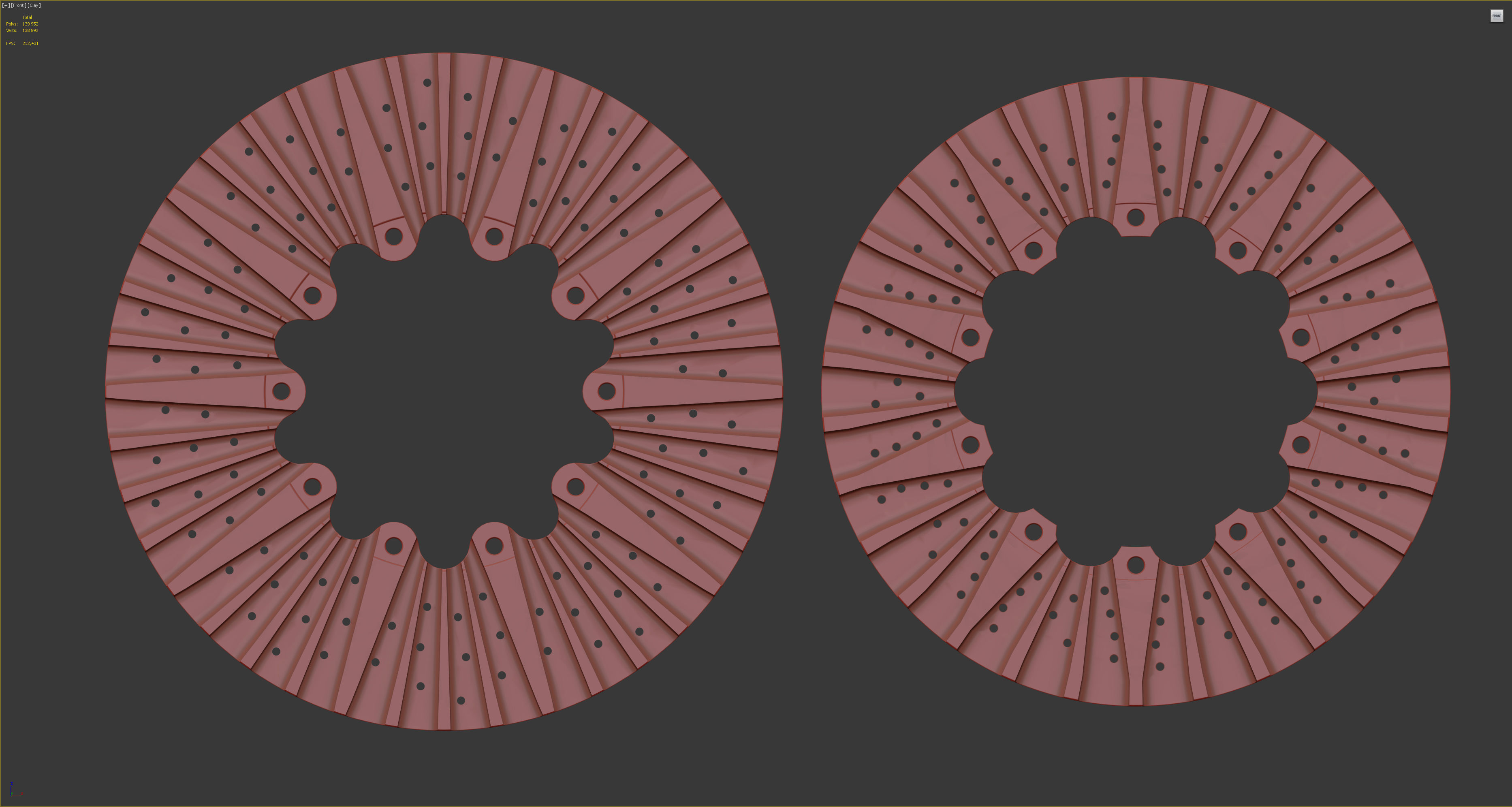 Ceramic Brakes with Cracks 3D model CGTrader