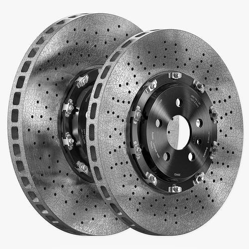 Ceramic Brakes with Cracks 3D model CGTrader