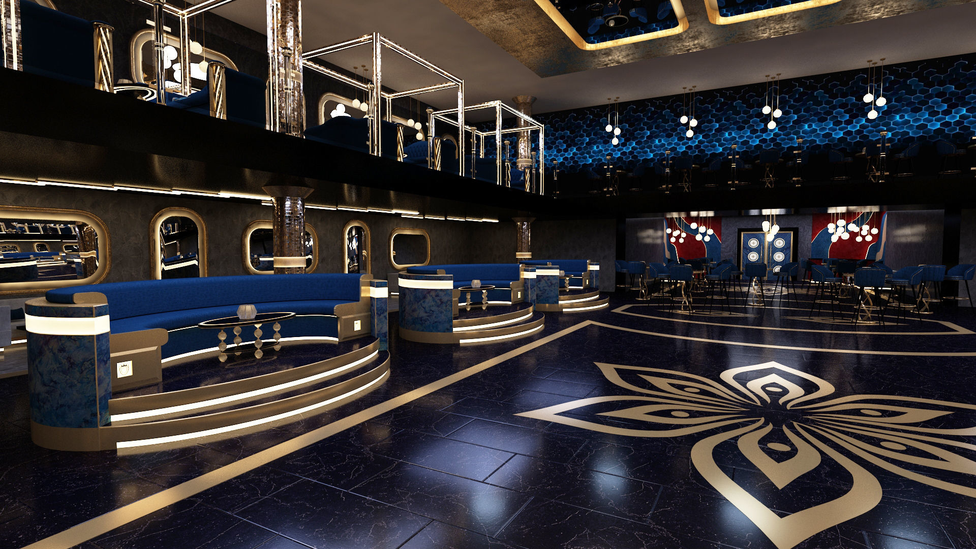 Luxury nightclub bar interior design 3D model | CGTrader