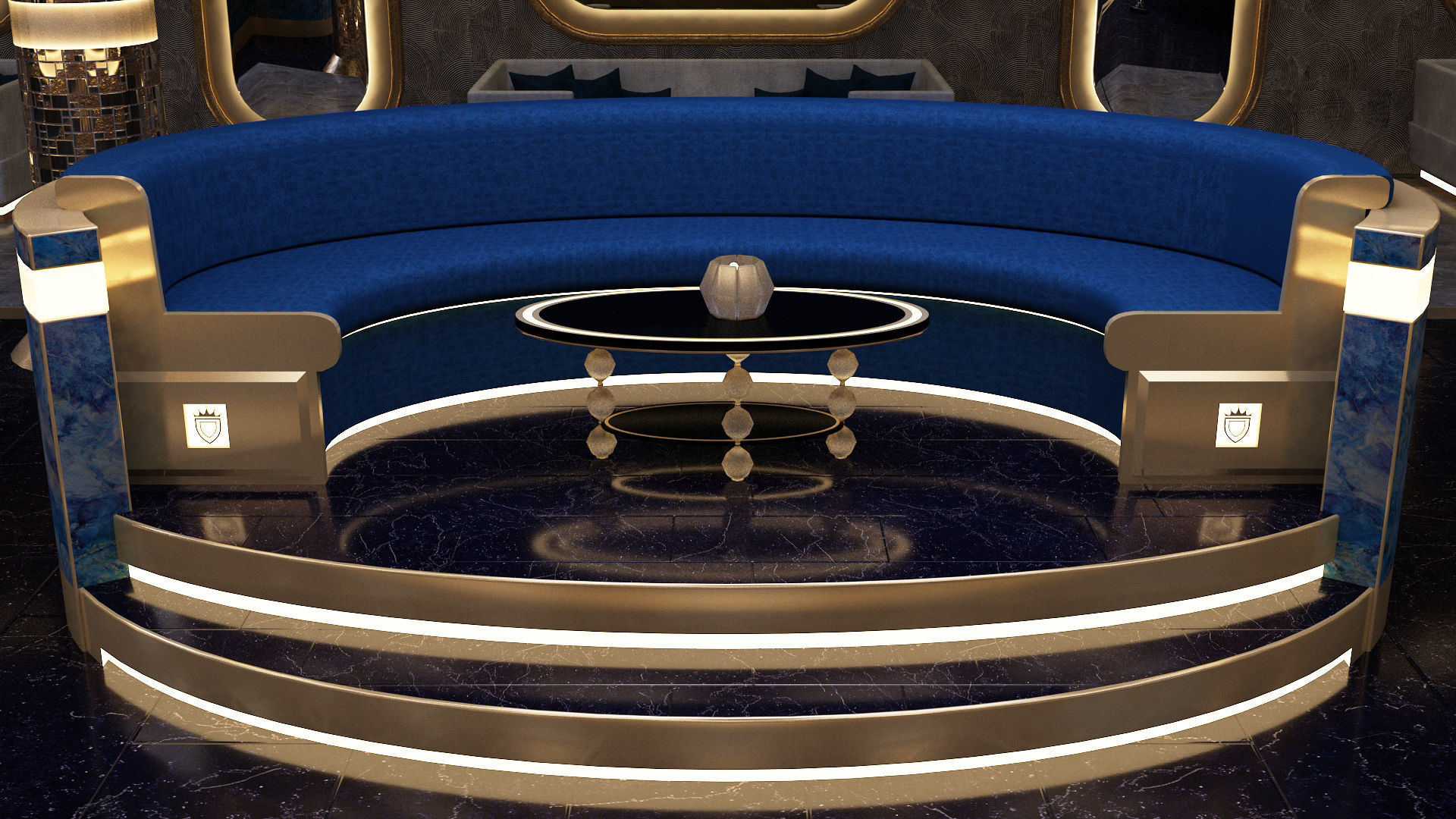 Luxury nightclub bar interior design 3D model | CGTrader