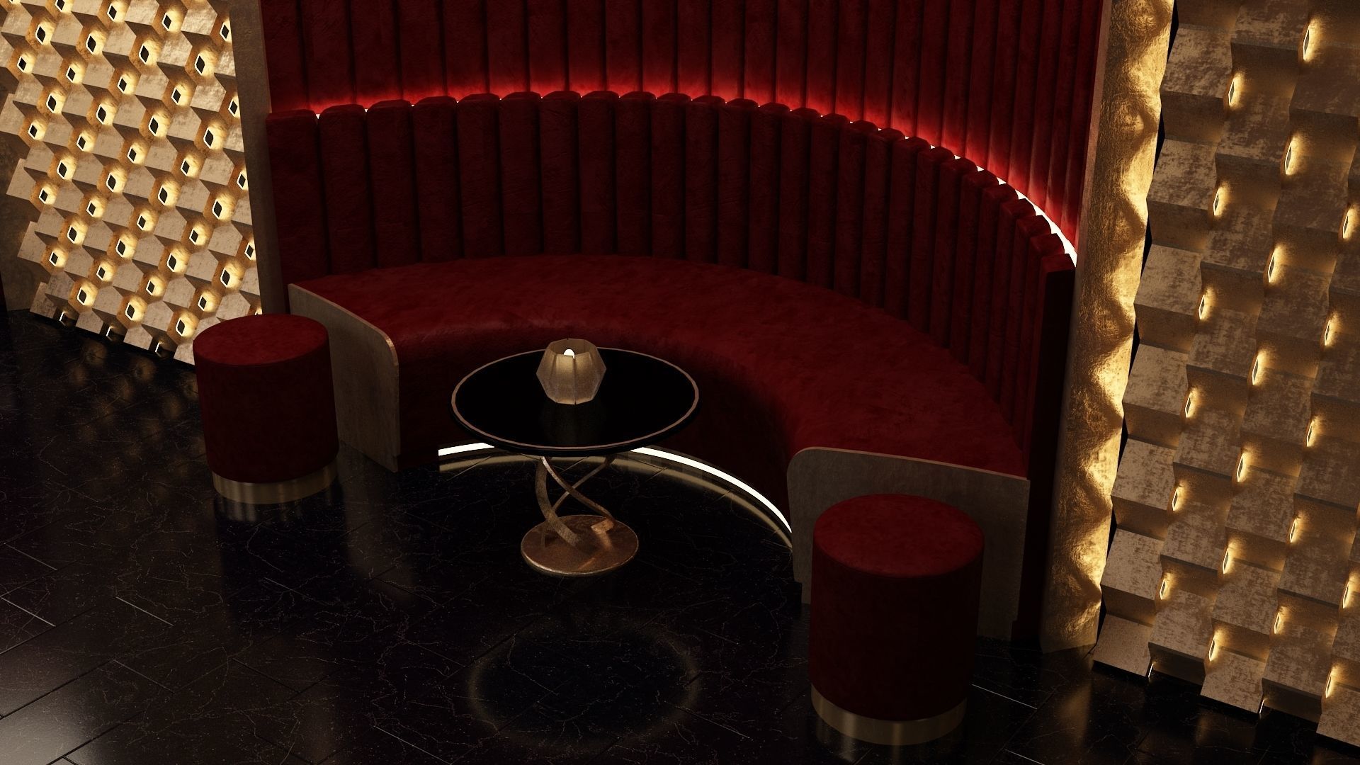 Luxury nightclub bar interior design 3D model | CGTrader
