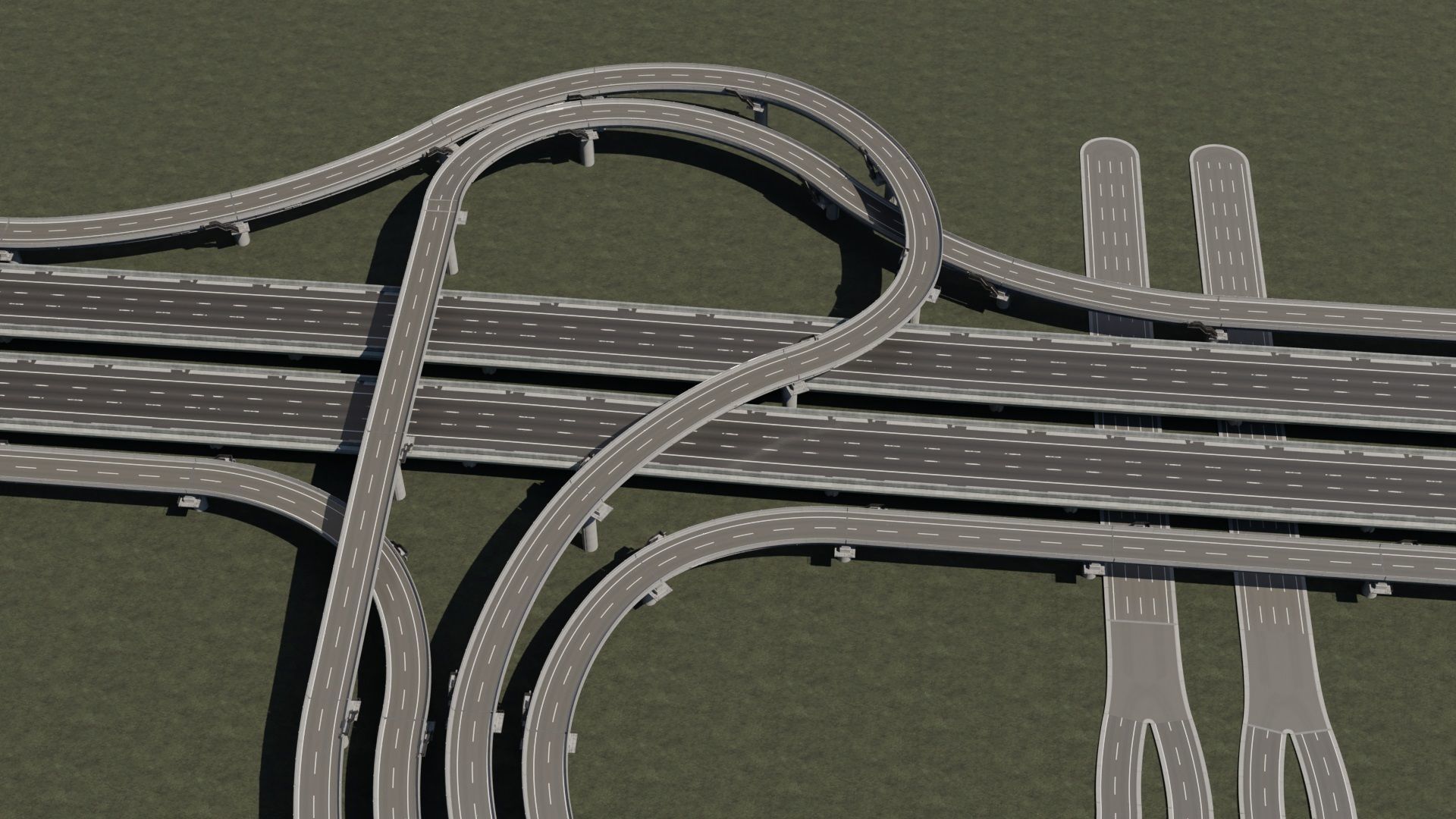 Highway intersection free 3D model CGTrader