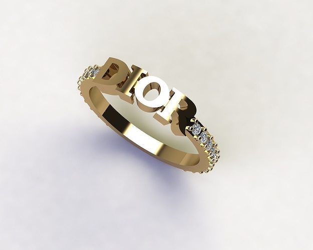 Dior Ring The Dior revolution ring 3 sizes 3D model 3D printable CGTrader