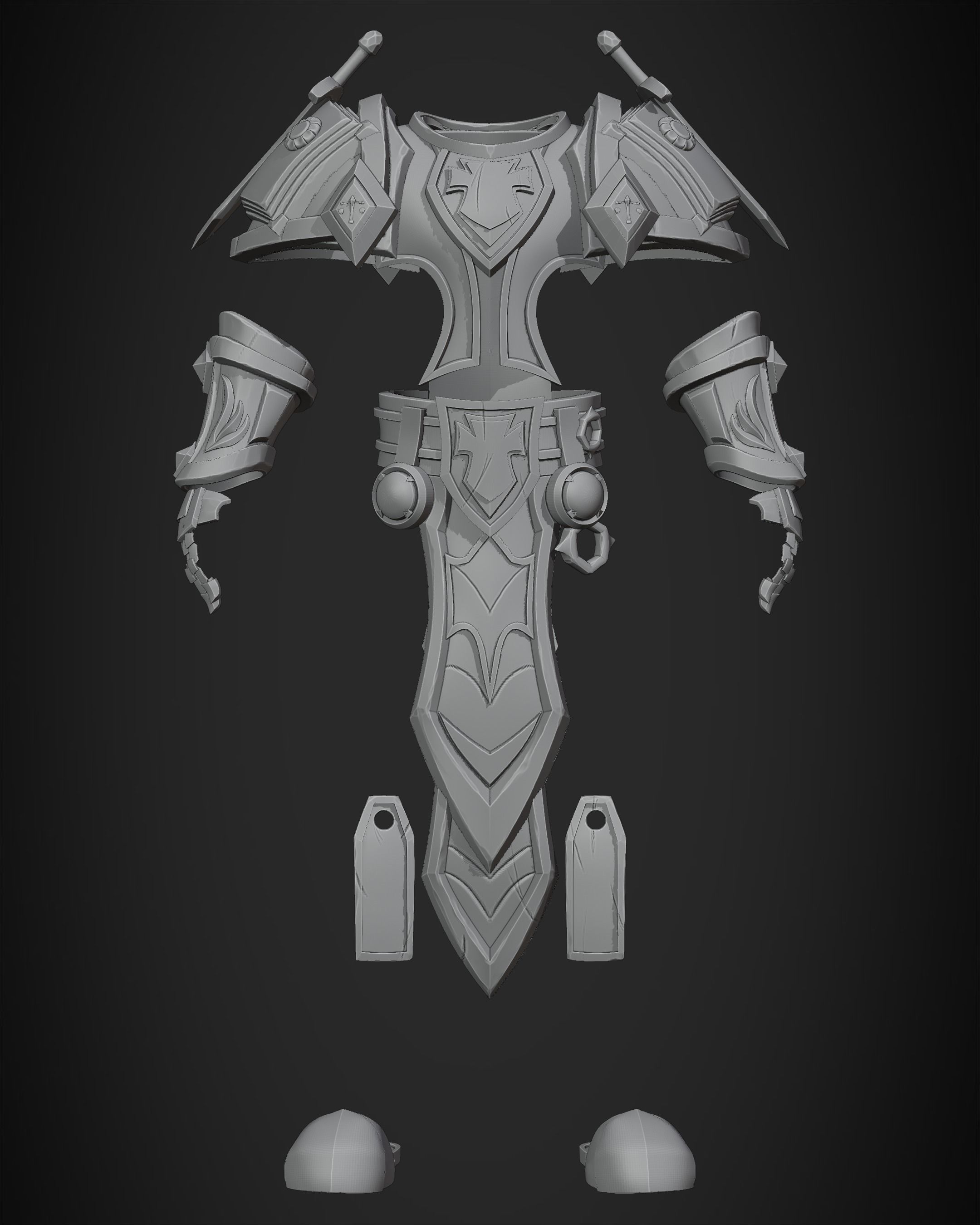 World of Warcraft Paladin Judgment Armor for Cosplay 3D model 3D
