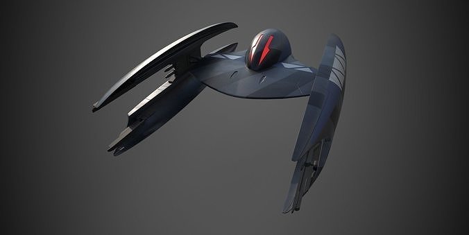 Vulture-class droid starfighter 3D model animated rigged | CGTrader