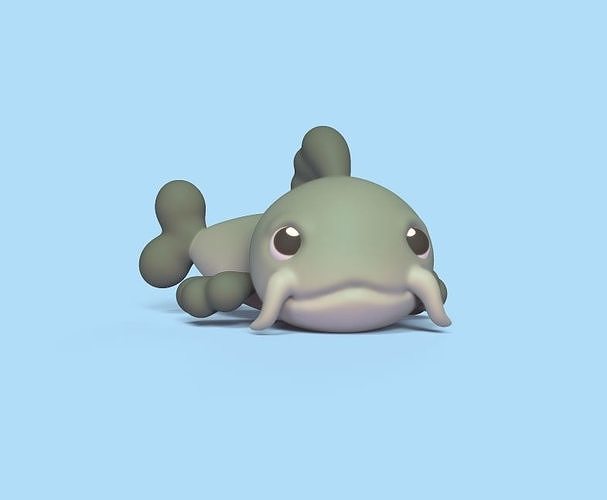 Moustache Catfish 3D model 3D printable CGTrader