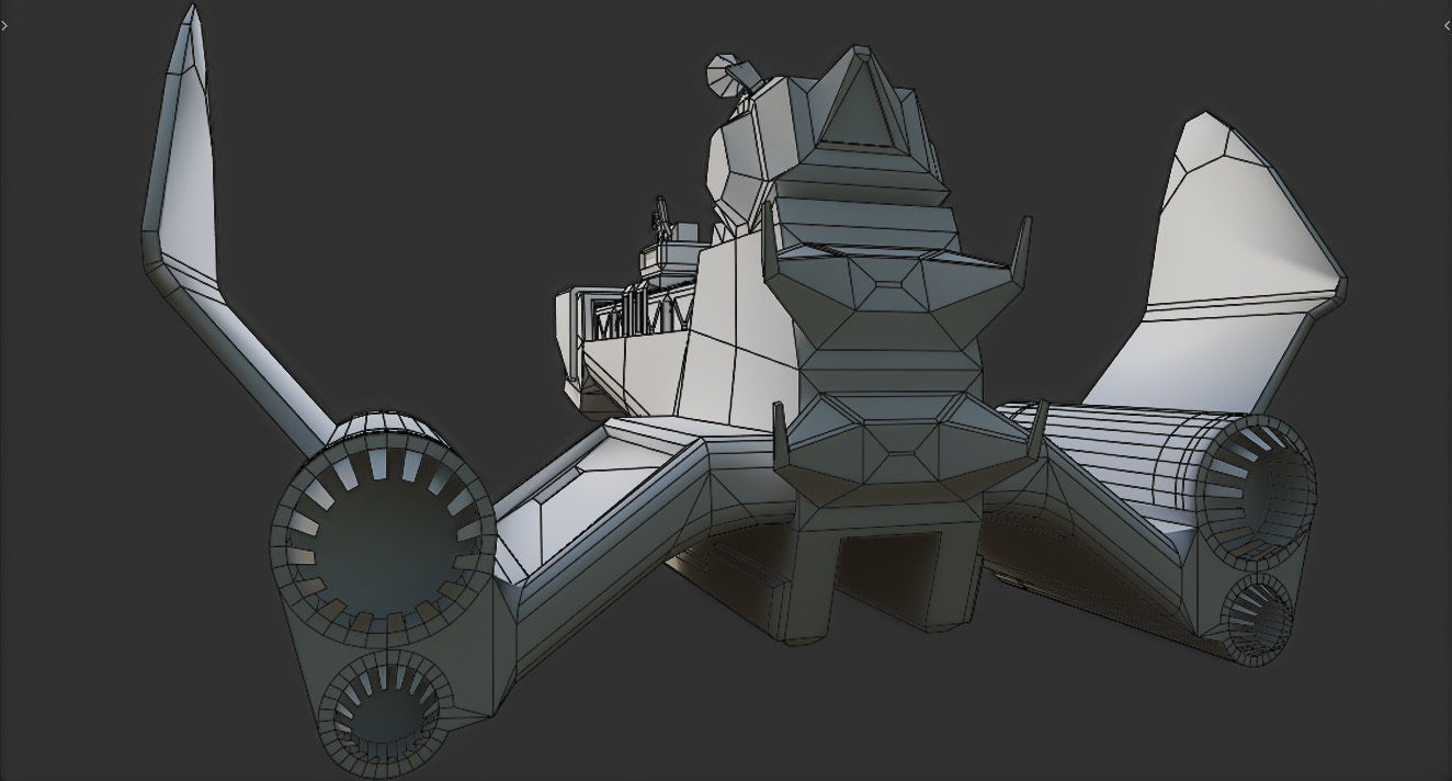 Cargo Sci fi Spaceship free VR / AR / low-poly 3D model | CGTrader